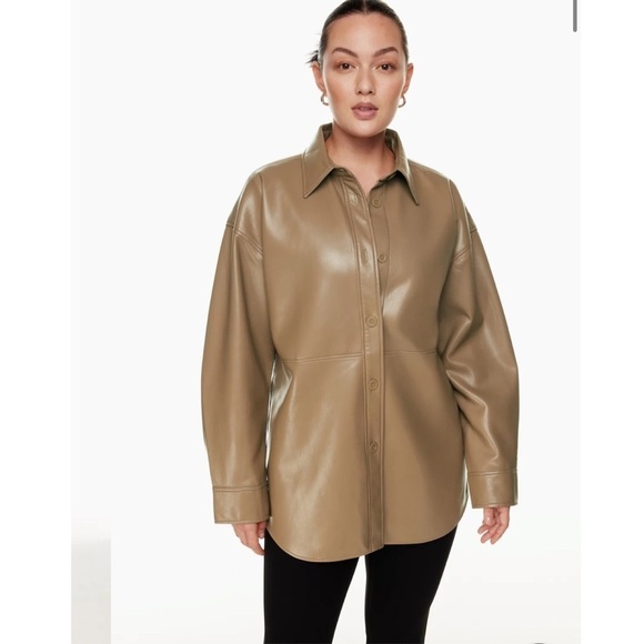 Aritzia Babaton Pelli Shirt Jacket in Shitake New with Tags! - Picture 1 of 8